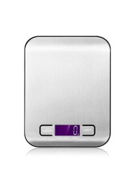Resim Fosenze Gümüş Dijital Mutfak Terazi - 5kg/11lb Hassas Ölçüm, 5 Birim, Tare Fonksiyonu, Dokunmatik Tuşlar, Işıklı Lcd Ekran Çok Renkli 