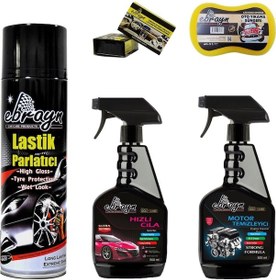Resim Lastik Parlatıcı Motor Temizleyici Hızlı Cila Sünger Ebrayn 6 Prç 
