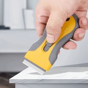 Resim 1 Adet Çok Amaçlı Seramik Kazıyıcı Alet - Ergonomik Çift Başlık Tasarımı, Cam Ocaklar, İndüksiyon Sobalar, Araç Kaplama Temizliği ve Ev Temizliği için Çizik Yapmayan Metal Yapı, Rahat Tutuş, Sağlam Sap, Profesyonel Temizlik Aracı 