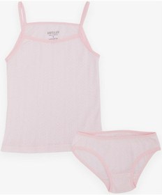 Resim Breeze Kız Çocuk Atlet & Slip Takım Jakarlı 3-11 Yaş, Pembe-pembe Pembe 