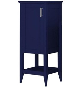 Resim Orka Bastle 40 Cm Mdf Mat Lacivert Banyo Boy Dolabı 