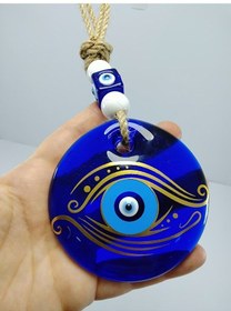 Resim Nazar Boncuğu Duvar Dekoru 7 Cm El Yapımı Cam Özel Tasarım Çiçekl 