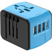 Resim 4-port Seyahat Şarj Aleti 3usb Tip-c Evrensel Priz Abd Standartı Avrupa Standartı İngiltere Standartı Avustralya Standartı Çok Fonksiyonlu Şarj Standı 