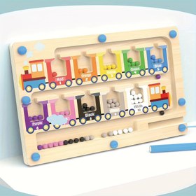 Resim Manyetik Renk ve Sayı Labirenti - Küçük Ahşap Tren Manyetik Bulmaca Oyuncak, Aktivite Sayımı, Renk Sınıflandırması, Çocuklar için İnce Motor Beceri Öğrenme Oyuncak, Doğum Günü, Cadılar Bayramı, Noel için İdeal Hediye, Eğitici Oyuncak | Renkli Tren Tasarımı | Ahşap Yapım, Tren Masası Oyuncak 