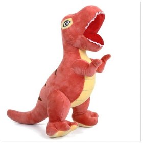 Resim İthal Soft Kumaş Xl Boy Dinozor Tyrannosaurus T-rex Figür Peluş Oyuncak Uyku & Oyun Arkadaşı 55 Cm. Turuncu 