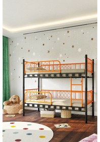 Resim Argimo Metis Siyah Turuncu Ekstra Korkuluklu Ranza 90x190 