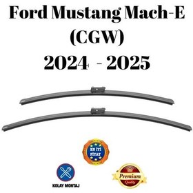 Resim Ford Mustang Mach-e Cgw 2024 2025 Uyumlu Ön Cam Silecek Süpürgesi Takımı 600/500mm Silbak Sb2420c 