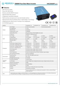 Resim Megacell 12v 2000 Watt Tam Sinüs İnverter 