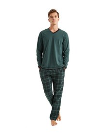 Resim Erkek Pijama Takımı 40587 - Yeşil Yeşil 