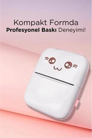 Resim Nemere Mini Fotoğraf Yazıcı Kablosuz Etiket Yazıcı Baskı Makinesi Ios Android Uyumlu Termal Printer Pembe N 