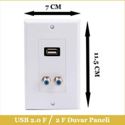 Resim Ti-mesh USB2.0 1*Female +2*F Female 70MM*115MM 