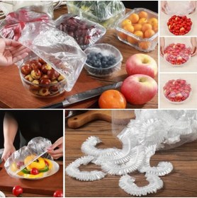 Resim Go İthalat 100 Adet Tazeliği Koruyan Tencere ve Tabak Bonesi Çok Amaçlı Kullan At Tabak Bonesi (5314) 