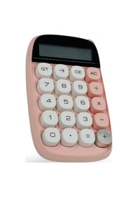 Resim Büro Ev Ofis Hediyesi İçin Pembe Stil Hesap Makinesi Bej 