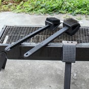 Resim 3'ü 1 Arada Barbekü Izgarası Temizleme Aleti - Kazıyıcı ve Spatula ile Paslanmaz Çelik Tel Fırça, Kolay Ulaşım için Uzun Saplı, Dayanıklı ve Yeniden Kullanılabilir Barbekü Temizleyici Aksesuarları, Izgara Aksesuarları 