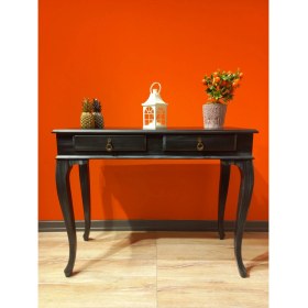 Resim Roys Ahşap 100 cm Çekmeceli Siyah Eskitme Dresuar 