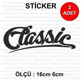 Resim Classic Yazı Text - Araba Kask Motosiklet Laptop Taplet Sticker 