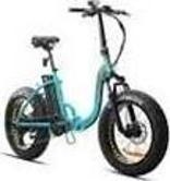 Resim VONIQ-S FAT BIKE ELEKTRİKLİ KATLANIR BİSİKLET 42CM MD 20 JANT 8 VİTES MAVİ Corelli