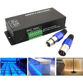 Resim Dmx-512 Dekoder Dijital Ekran Dimmer Sürücü Rgbw 4 Kanal Led Kontrol Cihazı Şerit Band Dc12v-24v 348w 