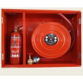 Resim 2" Iki Kapaklı Saç Kapak 20 Mt Hortumlu 0.90 Mm Tüp Kabinli Yangın Dolabı Tse' Li Sıva Altı Alperen 