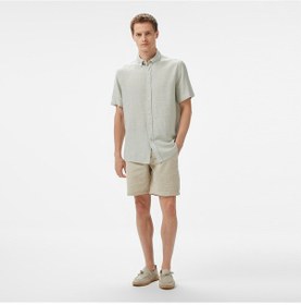 Resim Nautica Erkek Yeşil Classic Fit Çizgili Gömlek Çizgili W55447t Yeşil 