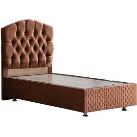 Resim Setaymobilya Baza, Zümrüt Açık Kahve Tek Kişilik Baza+ Başlık Seti, Setay 