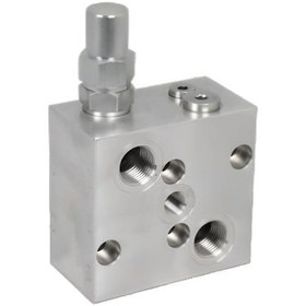 Resim 1/2” BSP İçten (8:1) Pilot Uyarılı Hidro Motor Yük Tutma Valfi -Tekli- (Açık Merkez)-Flanş Bağlantılı 
