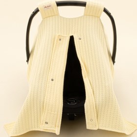 Resim Puset Örtüsü - Tek Taraflı - Sarı Örgü 