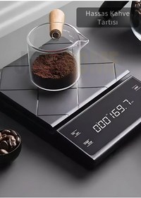 Resim Jet's Home Kahve Terazisi Hassas Zaman Ayarlı Elektronik Mutfak Tartısı 