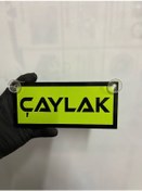 Resim Yeşil Renk Üzeri Siyah Renk Çaylak Yazılı Vantuzlu Cam Süsü 