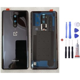 Resim One Plus 8 Siyah Arka Cam Kapak Pil Kapağı Tamir Set B7000 Set Siyah 