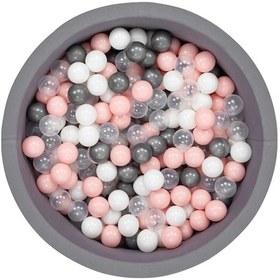 Resim Wellgro Bubble Pops Gri Top Havuzu - Beyaz/Şeffaf/Gri/Pembe Topla 