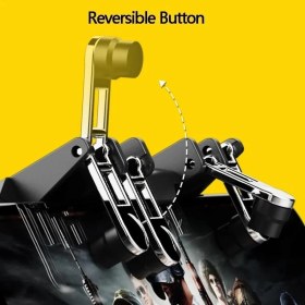 Resim Teknocan Marketing 4 Tetikli Mobil Oyun Kolu - 90° Dönebilen Gövde, Ergonomik Kavrama, Dayanıklı Fiber Malzeme, Uyumlu Pubg & Cod & Fire Oyun Kontrolcüsü | AK66 