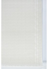 Resim Grid Motifli Geometri Modern Tasarımlı Pamuk Tabanlı Salon - Oturma Odası Krem Renk Halı Krem 