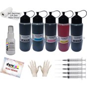 Resim Duruink Canon Mx860 870 5x500ml Mürekkep Seti Ink 5 Renk Kartuş Dolum Mürekkebi 