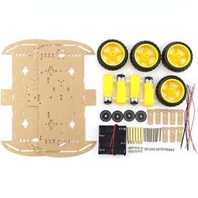 Resim TechStore Arduino 4WD Araç Şase Kiti Robot Akıllı Araba Kiti 
