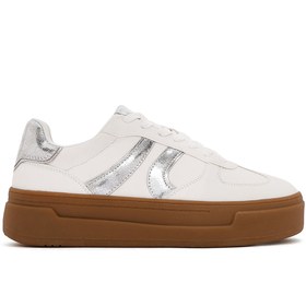Resim Derimod Kadın Beyaz Bağcıklı Kalın Tabanlı Sneaker 25SFD430714 