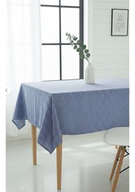 Resim 170x170 Cm Pötikare Kareli Sofra Bezi Masa Örtüsü, Piknik Örtüsü, Çok Amaçlı Şık Ve Dayanıklı Örtü Lacivert 