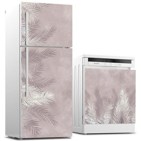 Resim Buzdolabı Ve Bulaşık Makinası Beyaz Eşya Sticker Kaplama Palmiye 
