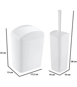 Resim Smartware Soft Çöp Kovası 5 LT ve Soft Wc Fırçası Beyaz 