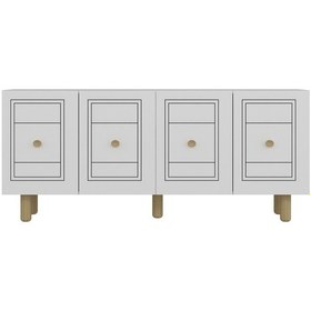 Resim Dariodd Bohem Konsol Kb150 , Bohem Şömineli A Tv Sehpası 2 Li Salon Takımı Beyaz-beyaz Beyaz 