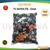 Resim Oksan Tv Anten Fiş Erkek 100 Adet 