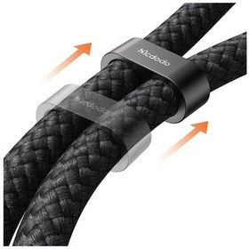 Resim Mcdodo CA-6830 60 W Type-C Type -C Çok İşlevli Çapraz Boyun Askılı Şarj Kablosu 1.2 M Siyah 