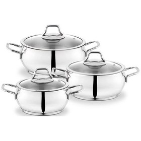 Resim Schafer Cookhaus 6 Parça Gümüş Çelik Tencere Seti 