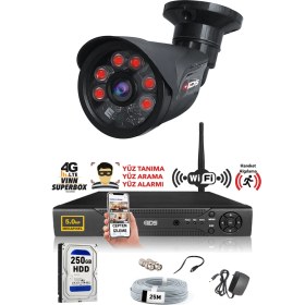 Resim IDS 1 Kameralı 5 Mp Sony Lensli 1080P Full HD Güvenlik Kamerası Sistemi - Cepten Izle - 250DIŞ 
