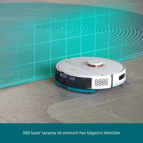 Resim Philips 2000 Serisi Robot Süpürge, Islak ve Kuru Temizlik, LDS Radar Teknolojisi, Otomatik Boşaltma İstasyonu, HomeRun, Beyaz, XU2100/25 