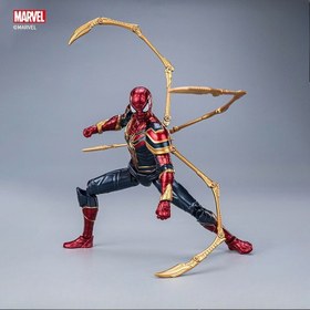 Resim MARVEL Spider-Man Aksiyon Figürü - Kırmızı ve Altın Ağ Tasarımlı Koleksiyonluk PVC Model, Dinamik Poz İç/Dış Mekan Dekoru, Masaüstü Sergileme - Marvel Hayranları için Mükemmel Hediye, Canlı Kostüm Tasarımı, Detaylı İşçilik 