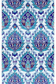 Resim Armada Çini 25x40 Cm Sp 417 Mavi Göbekli Kütahya Iznik Çini Karo 