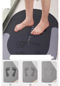 Resim Sihirli Su Emici Kaydırmaz Banyo Paspası Banyo Ayak Matı 