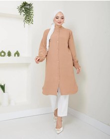 Resim YILMAZBARMAZ Kadın Ayrobin Nervürlü Maxi Boy Tunik 