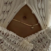 Resim Kalp Kolyeli Şık Boho-Chic Altın Alaşım Vücut Zinciri - Vintage Esintili Seksi Bel Aksesuarı, Günlük Kullanım & Hediye İçin İdeal, Çok Yönlü Müzik Festivali Moda Takısı 